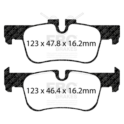 EBC DP22235 product-specific pad shape illustration