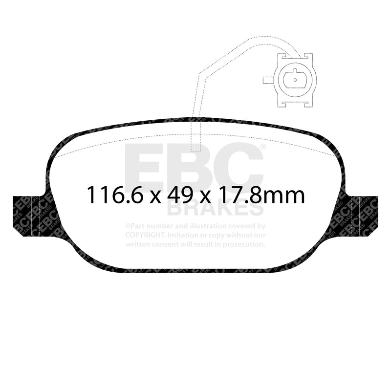 EBC DP22236 product-specific pad shape illustration