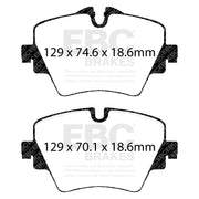 EBC DP22245 product-specific pad shape illustration
