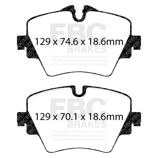 EBC DP42245R product-specific pad shape illustration