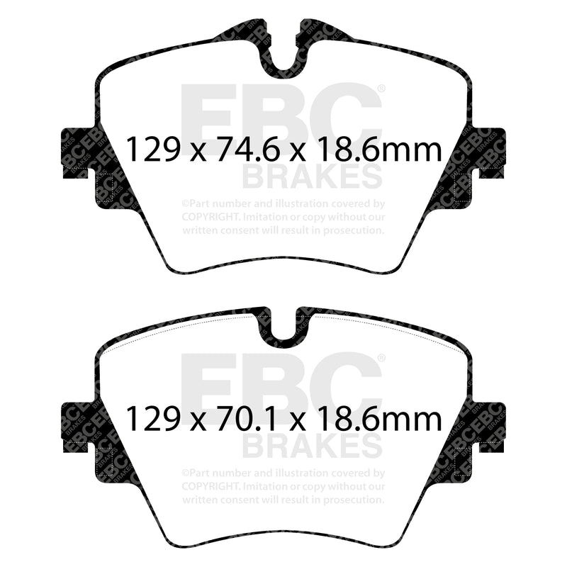 EBC DPX2245 product-specific pad shape illustration