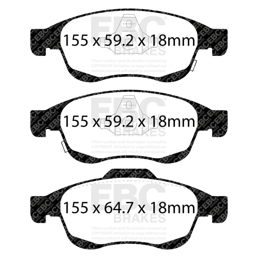 EBC DP22247 product-specific pad shape illustration