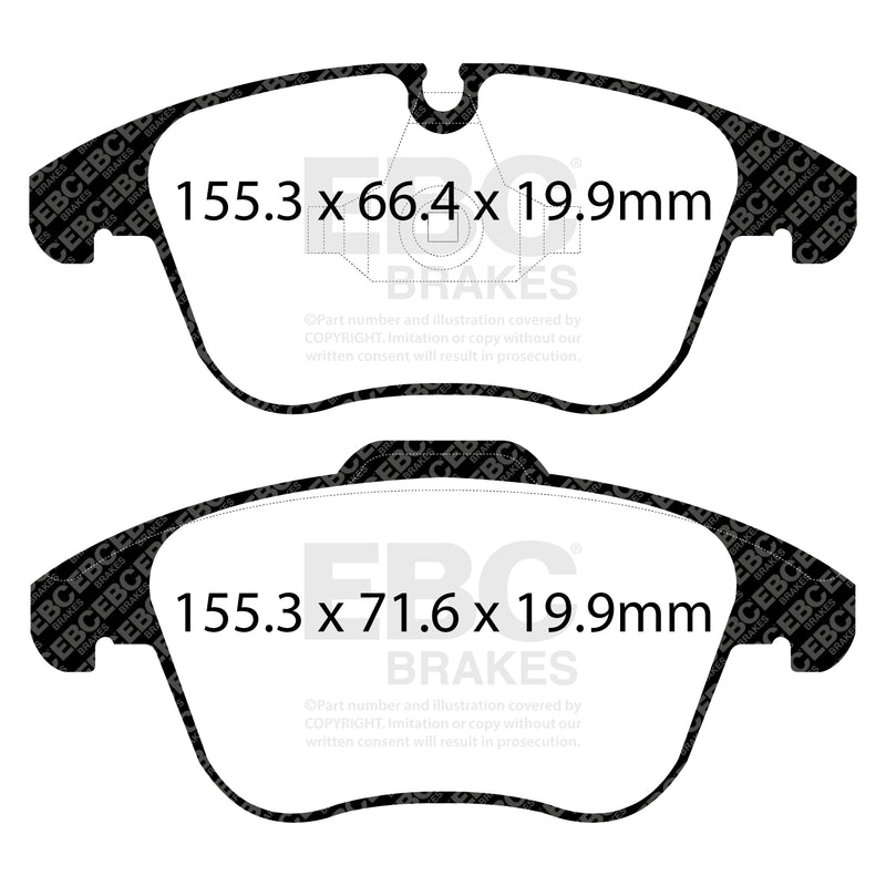 EBC DPX2252 product-specific pad shape illustration