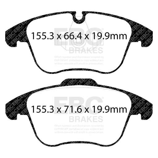 EBC DPX2252 product-specific pad shape illustration