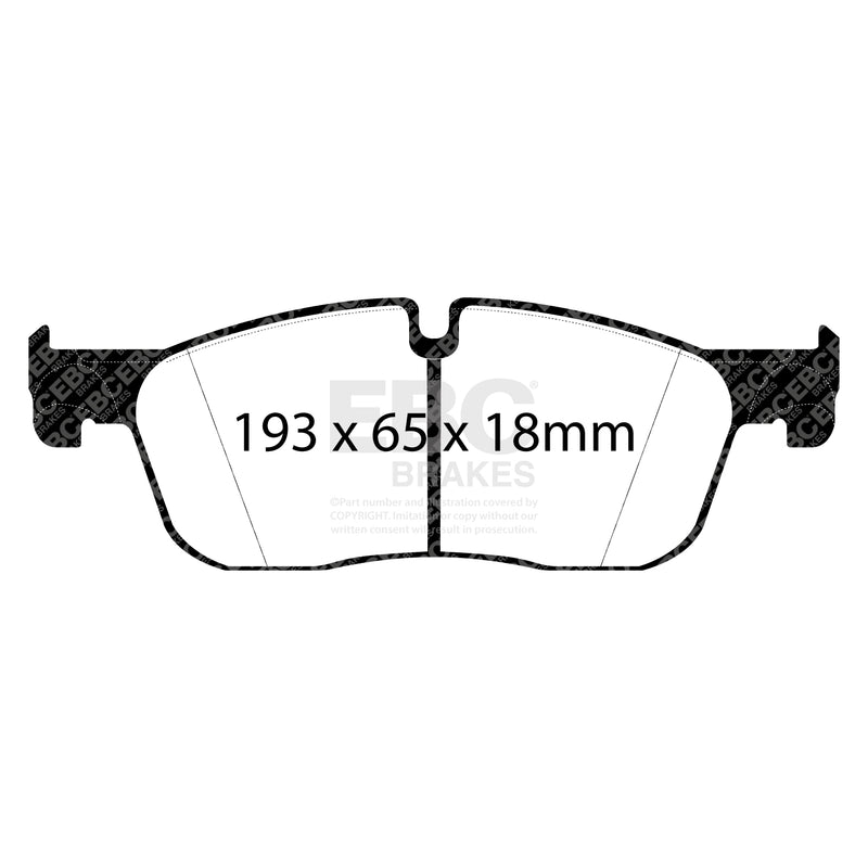 EBC DPX2255 product-specific pad shape illustration