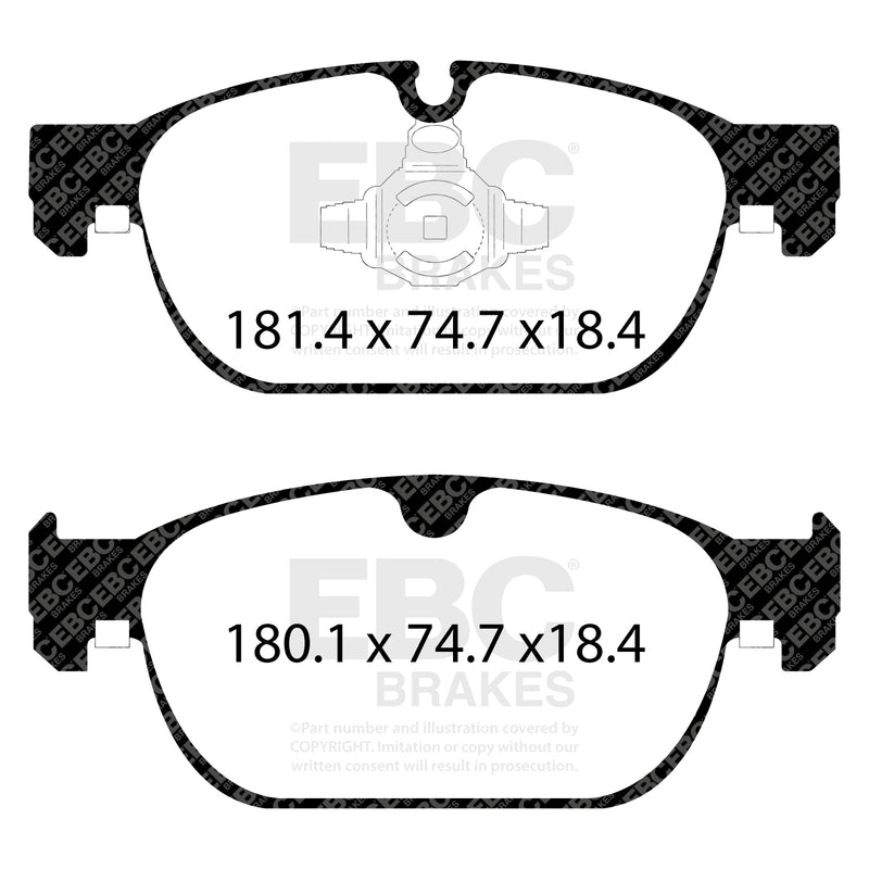 EBC DPX2260 product-specific pad shape illustration