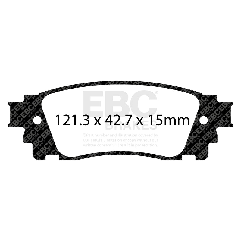EBC DPX2262 product-specific pad shape illustration