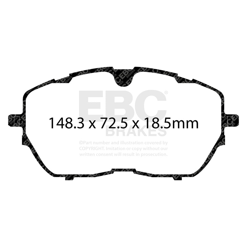 EBC DPX2265 product-specific pad shape illustration