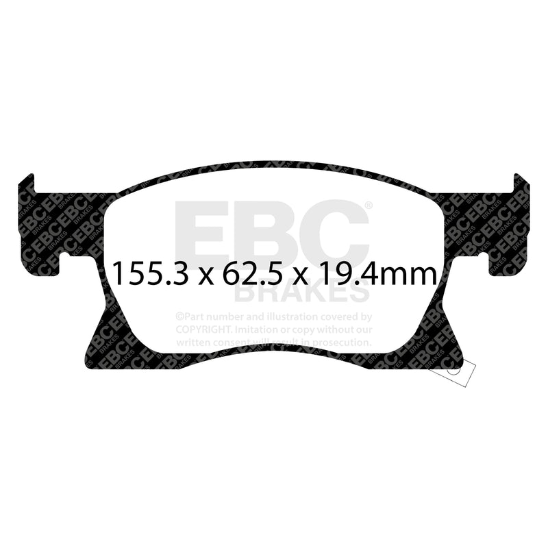 EBC DPX2267 product-specific pad shape illustration