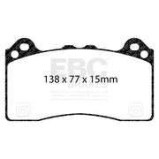 EBC DP82274RPX product-specific pad shape illustration