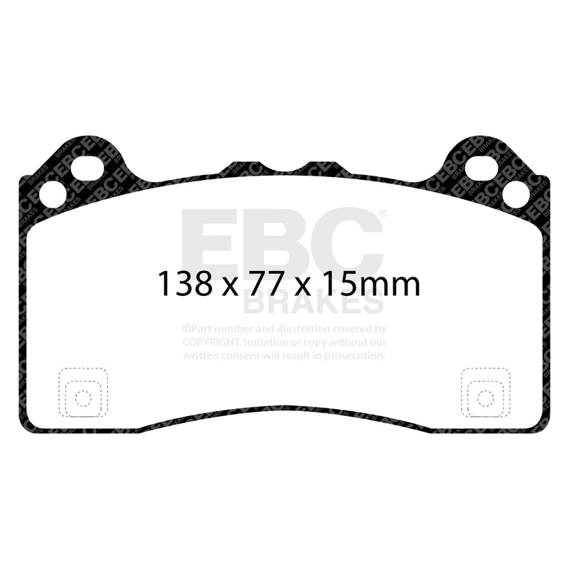 EBC DP52274NDX product-specific pad shape illustration