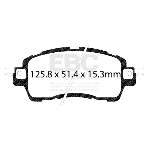 EBC DPX2275 product-specific pad shape illustration