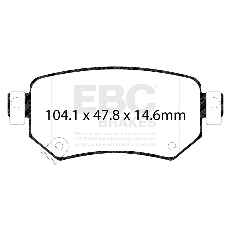EBC DP42287R product-specific pad shape illustration