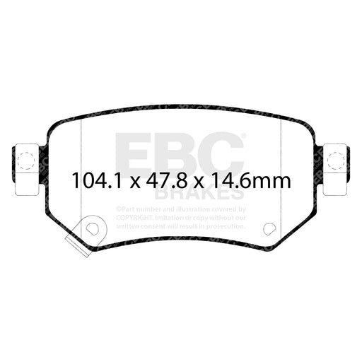 EBC DP42287R product-specific pad shape illustration