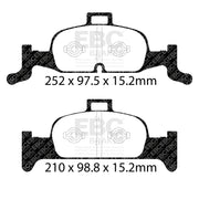 EBC DP32290C product-specific pad shape illustration