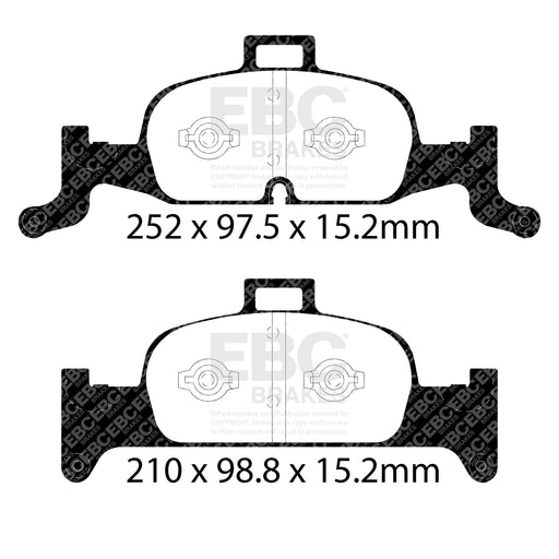 EBC DP42290R product-specific pad shape illustration