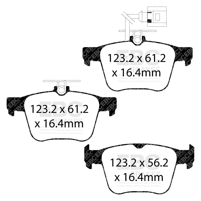 EBC DP42295R product-specific pad shape illustration