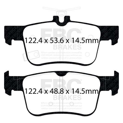 EBC DPX2301 product-specific pad shape illustration