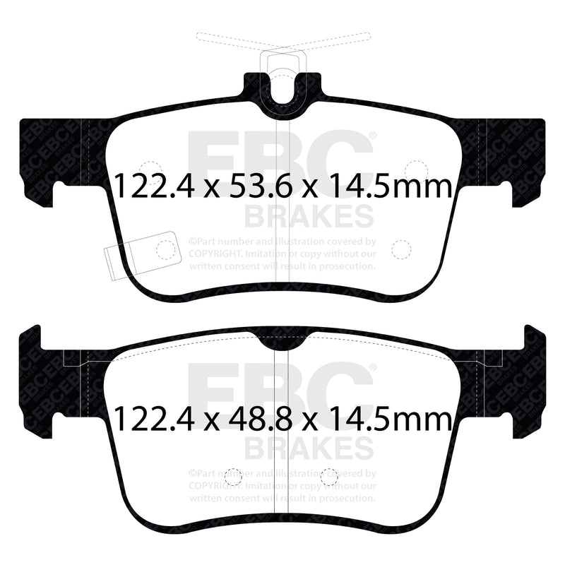 EBC DP42301R product-specific pad shape illustration