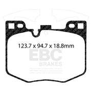 EBC DP32302C product-specific pad shape illustration