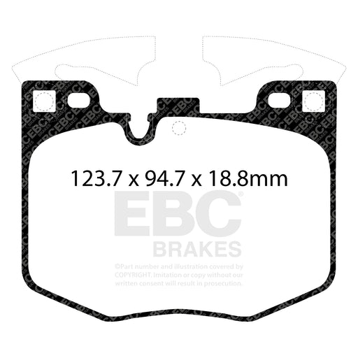 EBC DP42302R product-specific pad shape illustration