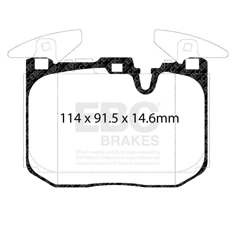 EBC DP42303R product-specific pad shape illustration