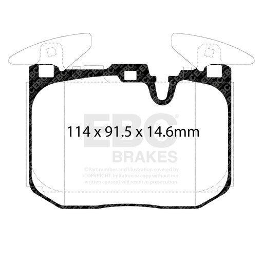 EBC DP42303R product-specific pad shape illustration