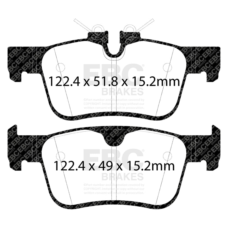 EBC DPX2306 product-specific pad shape illustration