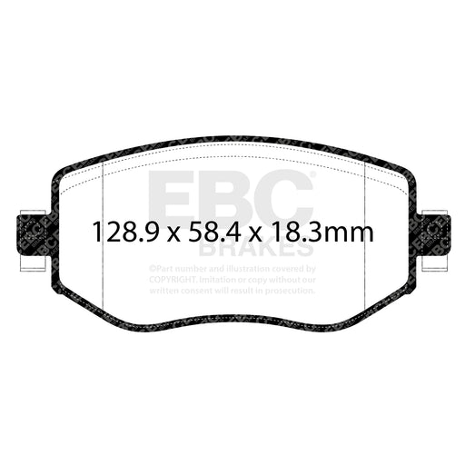 EBC DPX2309 product-specific pad shape illustration