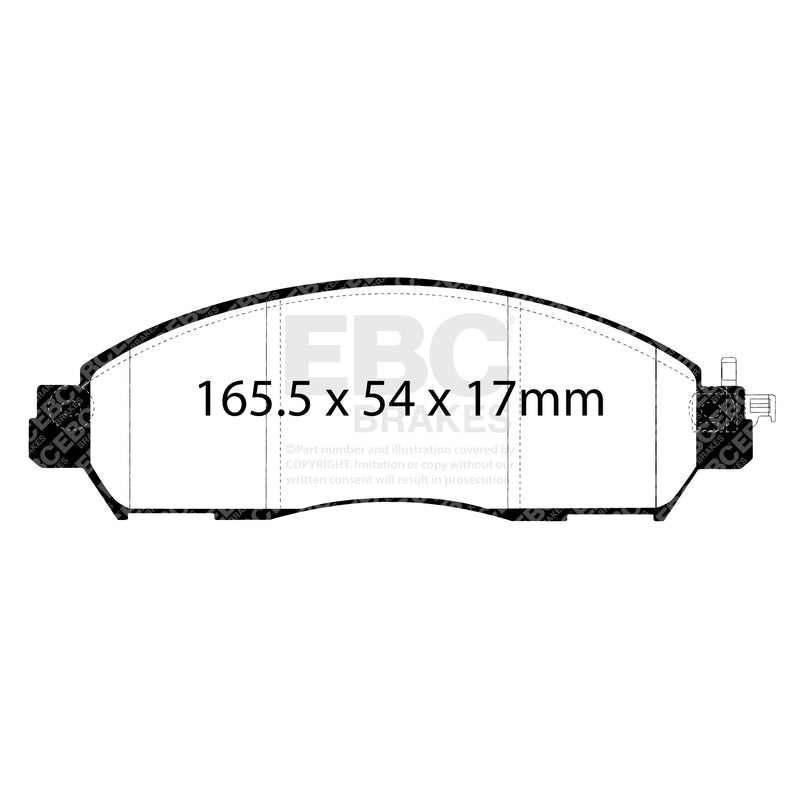 EBC DPX2310 product-specific pad shape illustration