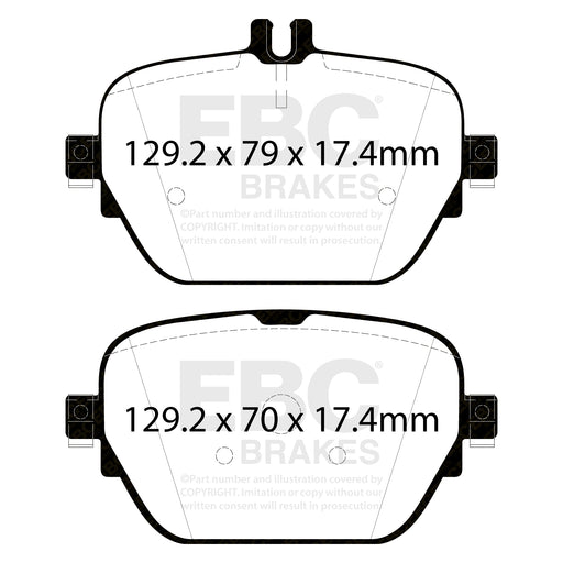 EBC DP42314R product-specific pad shape illustration