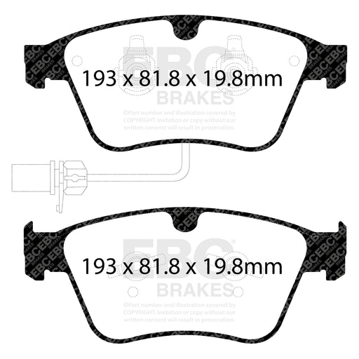 EBC DP52317NDX product-specific pad shape illustration