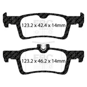EBC DP52319NDX product-specific pad shape illustration