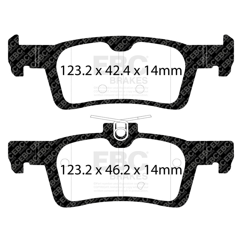 EBC DP42319R product-specific pad shape illustration
