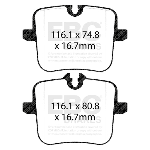 EBC DP32320C product-specific pad shape illustration