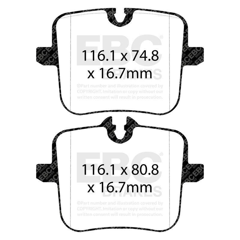 EBC DP42320R product-specific pad shape illustration