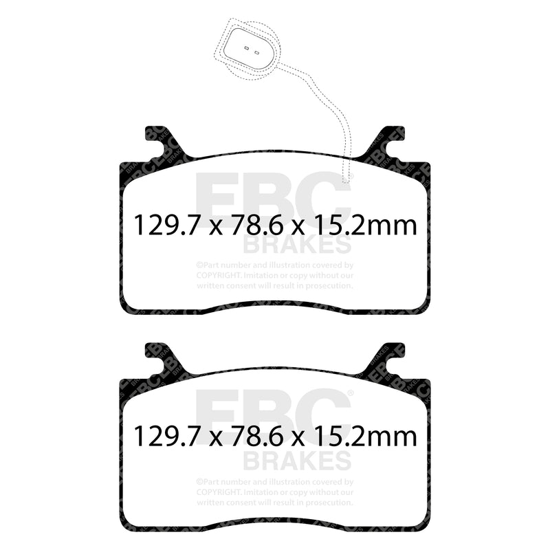 EBC DP32325C product-specific pad shape illustration