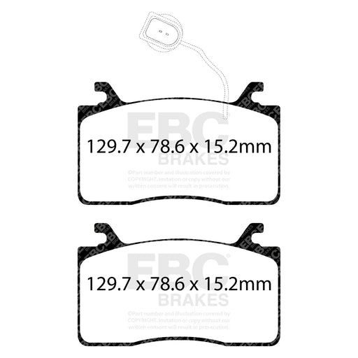 EBC DP42325R product-specific pad shape illustration