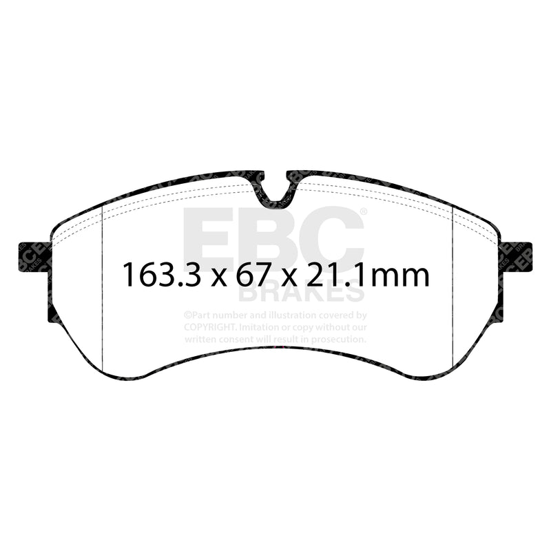 EBC DPX2338 product-specific pad shape illustration