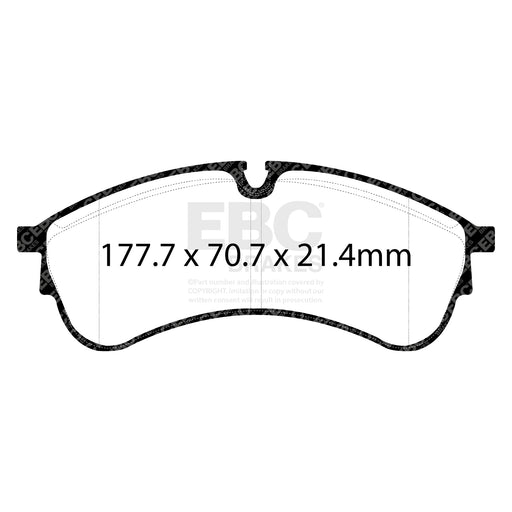 EBC DPX2339 product-specific pad shape illustration