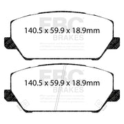 EBC DP82343RP1 product-specific pad shape illustration