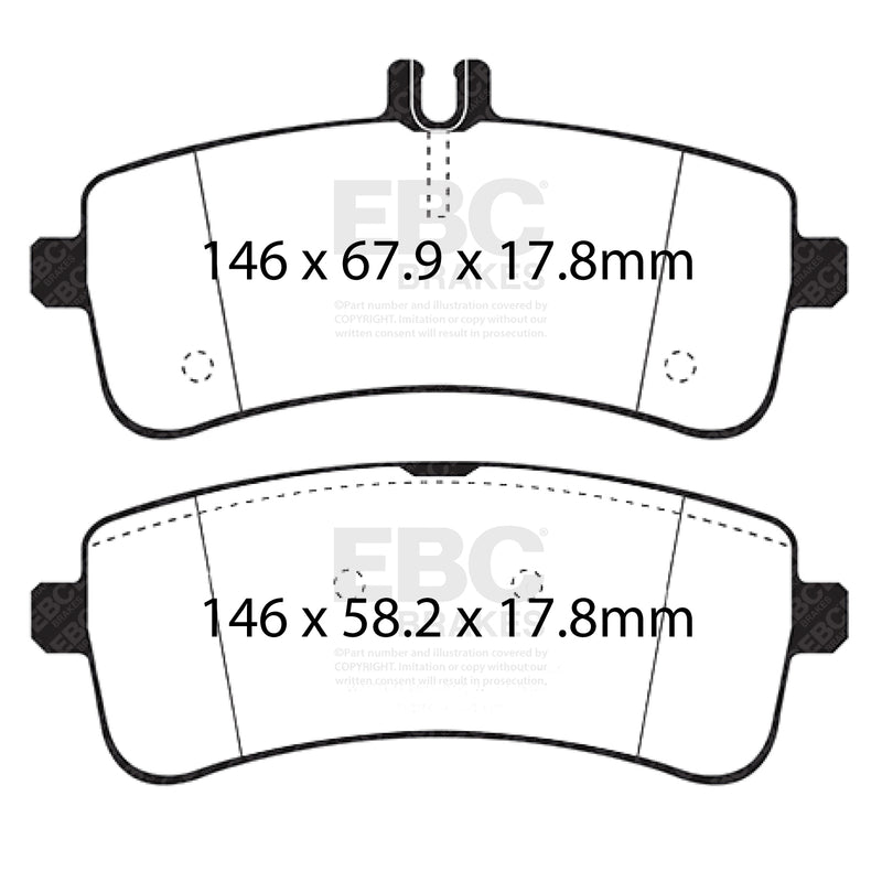 EBC DP52350NDX product-specific pad shape illustration