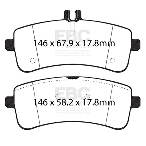 EBC DP52350NDX product-specific pad shape illustration