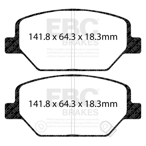 EBC DP42351R product-specific pad shape illustration