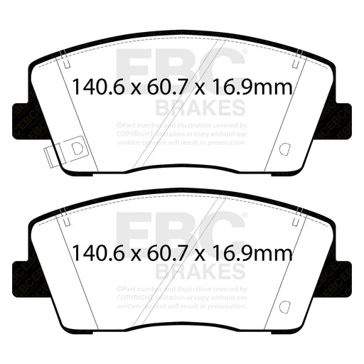 EBC DPX2358 product-specific pad shape illustration