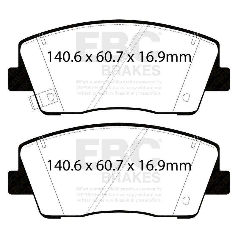 EBC DP42358R product-specific pad shape illustration