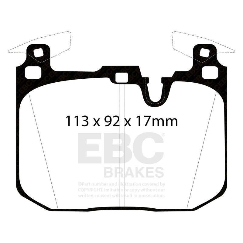 EBC DP52360NDX product-specific pad shape illustration