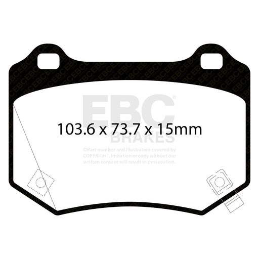 EBC DP52361NDX product-specific pad shape illustration