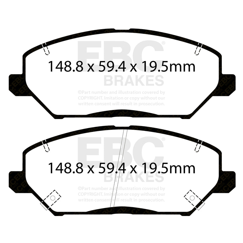 EBC DP22362 product-specific pad shape illustration
