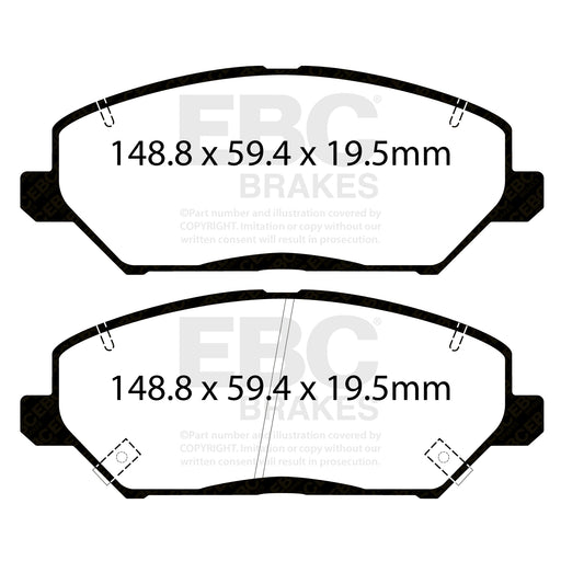 EBC DPX2362 product-specific pad shape illustration